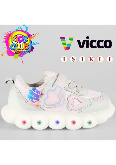 Vicco Süse Işıklı Ortopedik Çocuk Spor Ayakkabı Gri