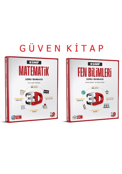 3d Yayınları 8.sınıf Matematik Fen Soru Bankası Seti