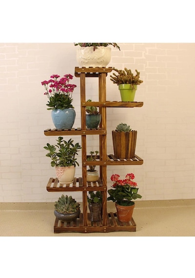 Antinkuntinci Ahşap Çiçeklik Kitaplık Saksılık Balkon Bahçe Standı (443026478)