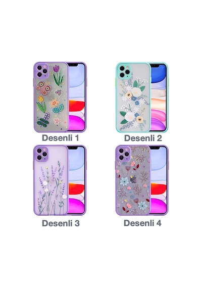 Apple Uyumlu iPhone 11 Pro 5.8Inç Kamera Korumali Çiçek Desenli Silikon Kilif 249192911 - Renk / Desenli 4