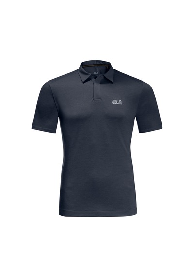 Jack Wolfskin PACK & GO POLO Erkek T-Shirt Night Blue