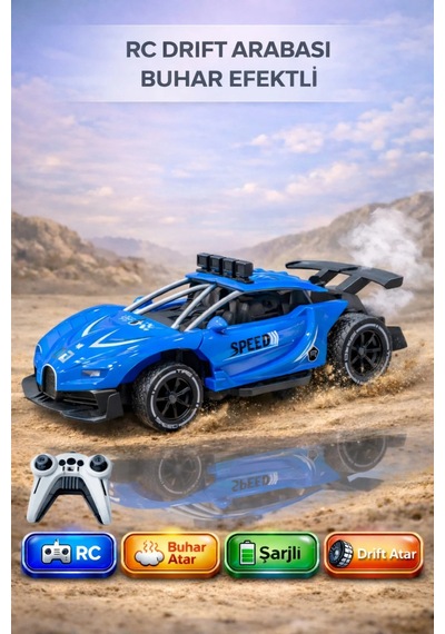 Drift Yarış Arabası Uzaktan Kumandalı Mavi Kırmızı