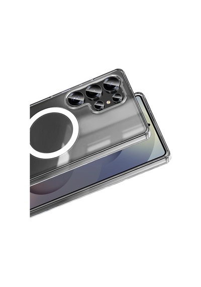 Samsung Uyumlu Galaxy S26 Ultra Magneticsafe Şeffaf Silikon - Şeffaf 0.2M-Çok Renkli