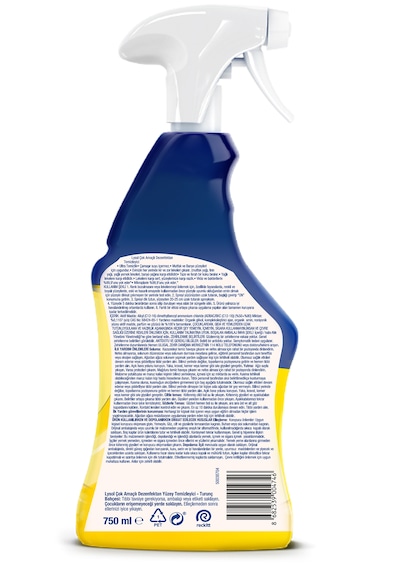 Lysol Çok Amaçlı Dezenfektan Yüzey Temizleyici Köpük Sprey 750 ml