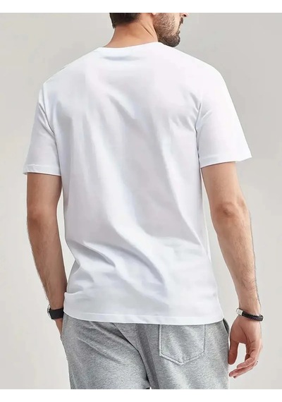 Startmore Unisex Baskılı Oversize Beyaz