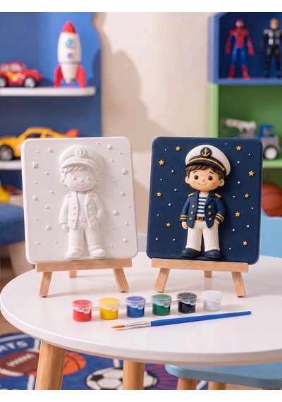 15x15 Denizci Çocuk Taş Boyama Seti Çocuk Ve Yetişkin Hobi Kiti