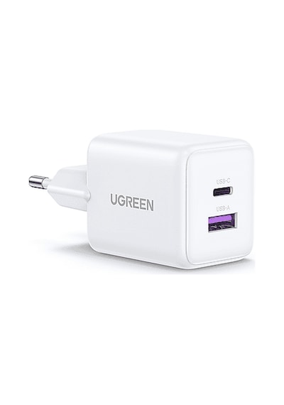 Ugreen 30w Gan Hızlı Şarj Cihazı 2 Portlu, 1xusb-a, 1xusb-c, Siyah, 65015