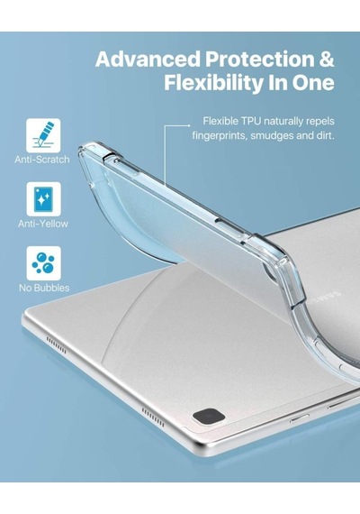 Samsung Uyumlu Galaxy Tab A 8.0 T290 T295 T297 Kılıf Darbelere Dayanıklı Şeffaf Kapak