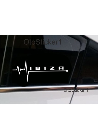 Oto Sticker Seat Ibiza Nabız Kalp Atışı Sticker 2 Adet
