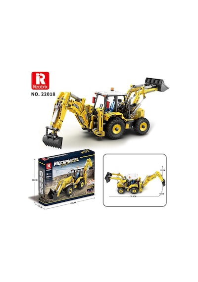 Reobrix Technic 22018 Rc Caterpillar Bulldozer Kumandalı&motorlu Yaratıcı Yapı Blok Seti Building Blocks - 2231 Parça