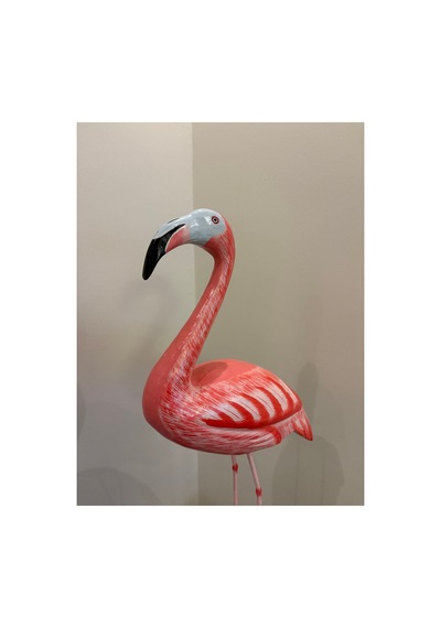 El Yapımı Flamingo Heykeli Büyük Boy Tropikal Ev Ve Bahçe Dekorasyonu Biblo Obje