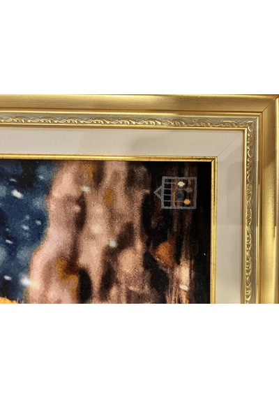 İran El Dokuma Tablo Halı 76x136 Cm - Savaşçı Kaplan Çok Renkli
