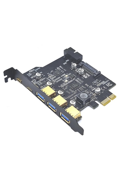 5 Port Pci-e Express Usb 3.0 Type C 3.2 Çoklayıcı Riser Kart