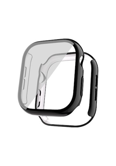Watch 10 46mm Sert Pc Kasa Electroplatink Çerçeveli Ekran Koruyucu Mkst Watch Gard 36 - Siyah