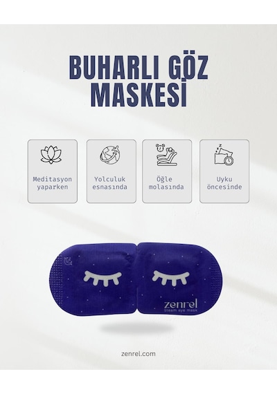 Kendiliğinden Isınan Buharlı Göz Maskesi, Lavanta Kokulu, 20 Dakika Sıcaklık, Göz Yorgunluğu Ve Uyku İçin, 10 A