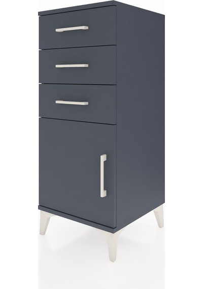 Hyperion Komodin Tek Raflı 3 Çekmeceli Tek Kapaklı 44x44x106 Antrasit-antrasit Antrasit Hyperion Komodin Tek Raflı 3 Çekmeceli Tek Kapaklı 44x44x106 Antrasit-antrasit Antrasit