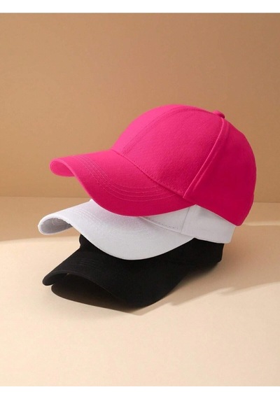 Gyes Spor Şapka Unisex 3 Adet Siyah-beyaz-pembe Siyah