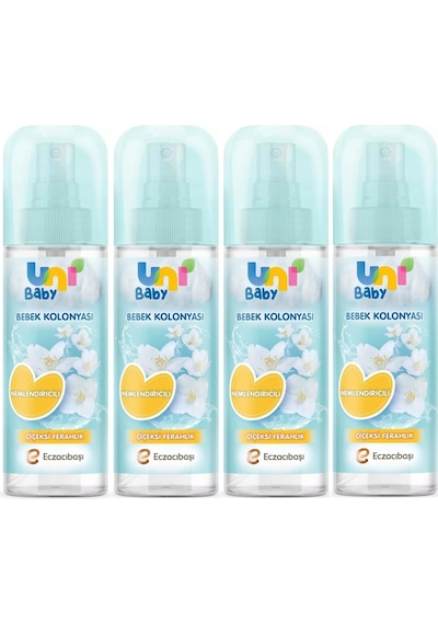 Uni Baby Nemlendiricili - Çiçeksi Ferahlık Bebek Kolonyası 150 Ml X 4