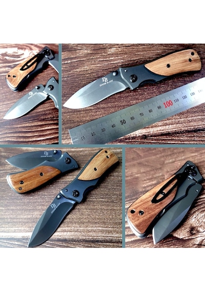 Omeniv Doom Blade 57hrc Çelik Kamp Çakı Ahşap Saplı Outdoor Kahverengi
