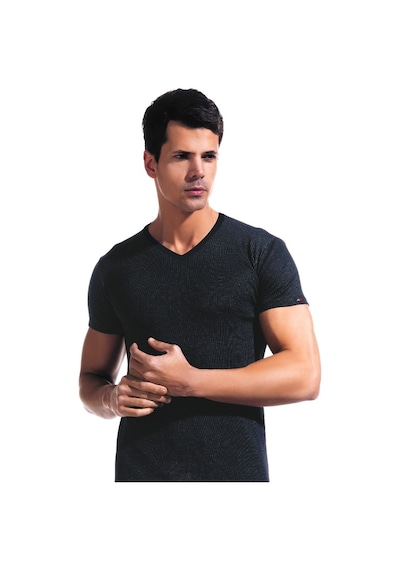 Dagi 6030 Erkek Termal Atlet V Yaka Kısa Kollu USA T-Shirt