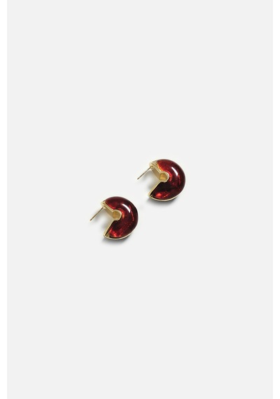 Mineli Oval Halka Küpe Gold 99074597