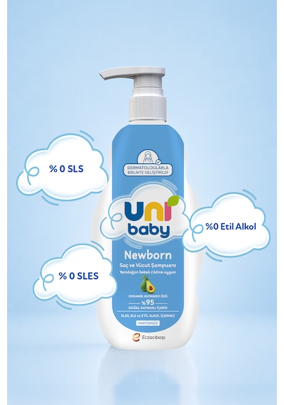 Uni Baby Newborn Yenidoğan Saç ve Vücut Şampuanı 500 Ml