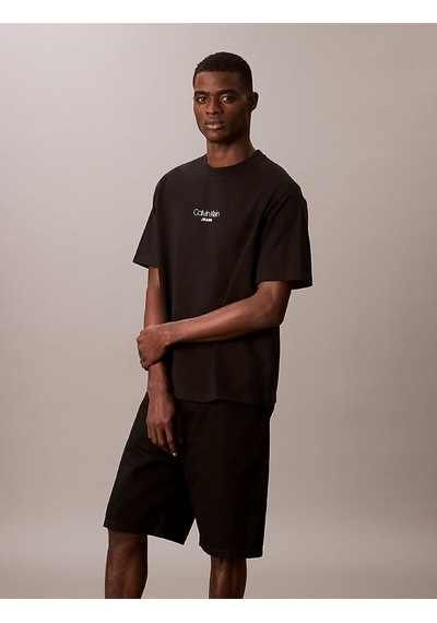 Calvin Klein Ss 16s Rlxd Fıt Ckj Graphıc Tee Siyah
