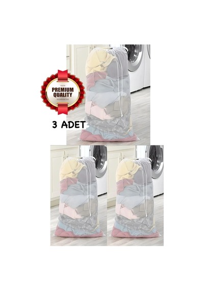 3 Adet Lüx Büyük 60x80 Perde Ve Çamaşır Yıkama Filesi Diğer