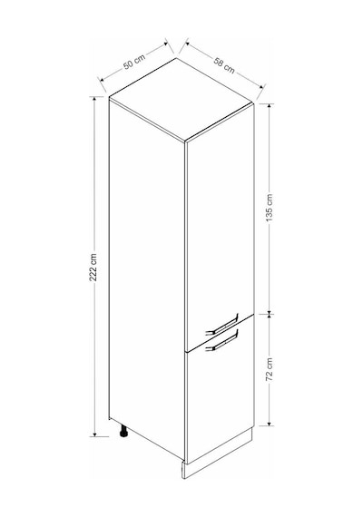 Minar 50 Cm Mutfak Boy Dolabı - Beyaz/dore D50-d1