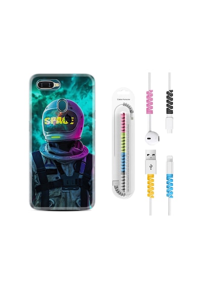 Oppo A5S Kılıf Kablo Koruyuculu Space 1854
