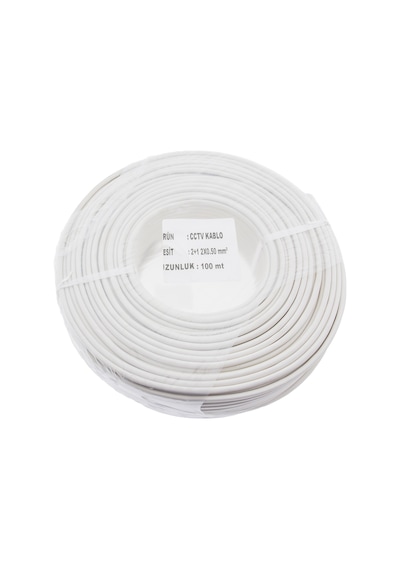 Kadraj Cctv Kablo 2+1 2x0,50 Mm² 100 Mt - Güvenlik Kamerası İçin