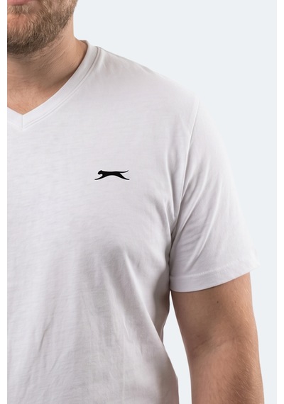 Slazenger Rıvaldo Jmb Erkek Büyük Beden Beyaz Tişört