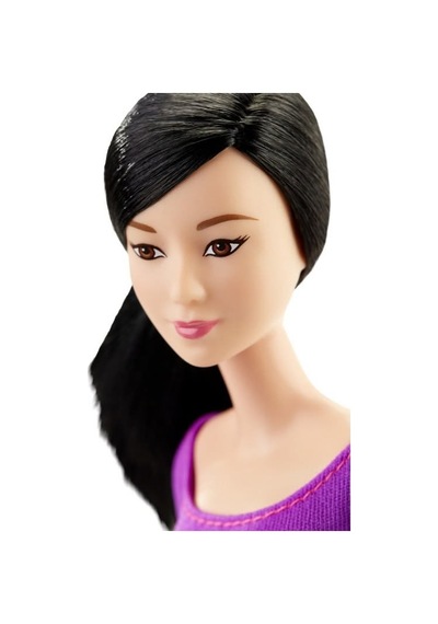 Barbie Mor Tişörtlü Sonsuz Hareket Bebeği Dhl84