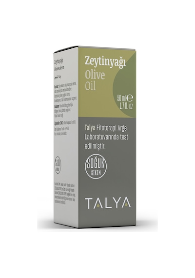 Talya Soğuk Sıkım %100 Saf ve Doğal Natural Zeytinyağı 50 ML