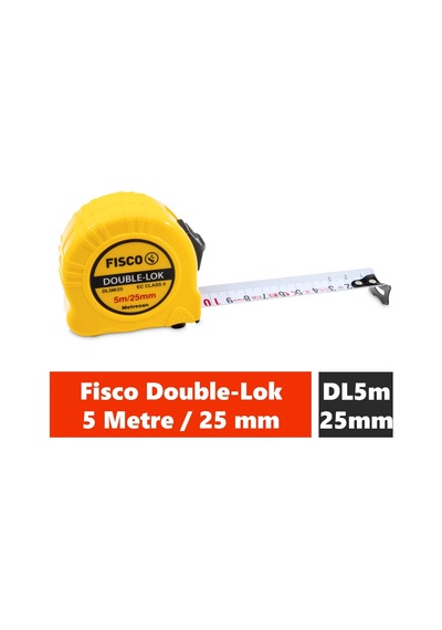 Fisco Double-lok 5 Metre / 25 Mm Çelik Şerit Metre Dl5m/25 MM Fisco Double-lok 5 Metre / 25 Mm Çelik Şerit Metre Dl5m/25 MM