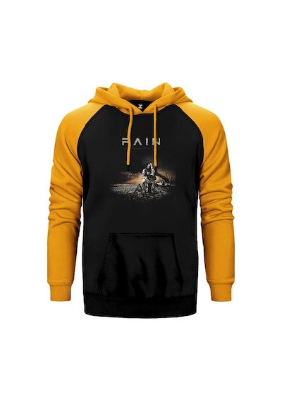 Pain Coming Home Sarı Renk Reglan Kol Kapşonlu Sweatshirt Sarı