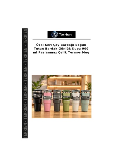 Özel Seri Çay Bardağı Soğuk Tutan Bardak Günlük Kupa 900 Ml Paslanmaz Çelik Termos Mug Çok Renkli