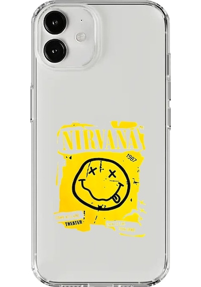 Apple Uyumlu iPhone 12 Şeffaf Kılıf Nirvana Tasarımlı