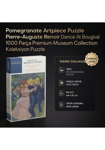 Pomegranate Artpiece Puzzle Pierre-auguste Renoir Dance At Bougival 1000 Parça Premium Museum Collection Koleksiyon Puzzle