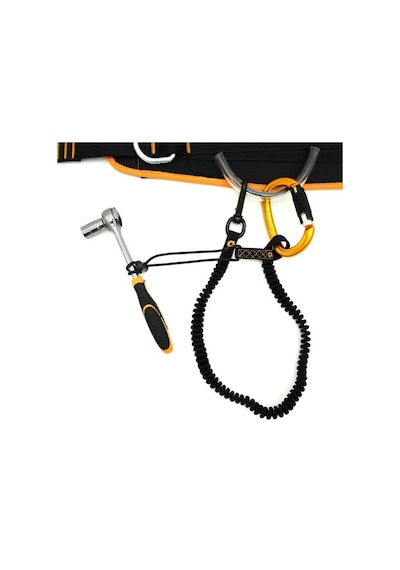 Kong Tool Leash 360 Döner Başlıklı Fırdöndülü Malzeme Askısı Elastik Lanyard 85-130 Cm 232000000 Siyah