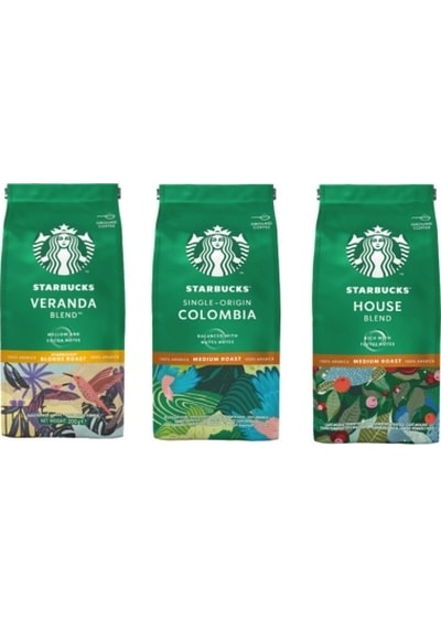 Starbucks Veranda Blend + Colombia + House Blend Filtre Kahve 3 x 200 G