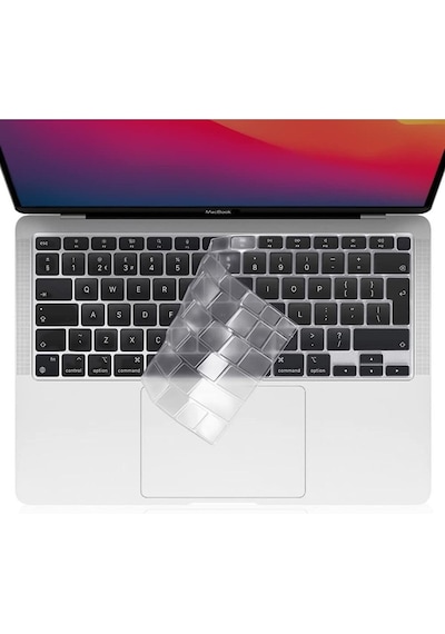 Apple Uyumlu MacBook Pro 13 Inc 2020 A2289 Ile Türkçe Q Klavye Slim Silikon Klavye Koruyucu Kılıf Çok Renkli
