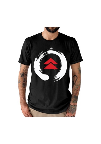 Noıssey Kırmızı Etiket Galashop Ghost Of Tsushima Enso Circle Unisex T-shirt 17851 Siyah