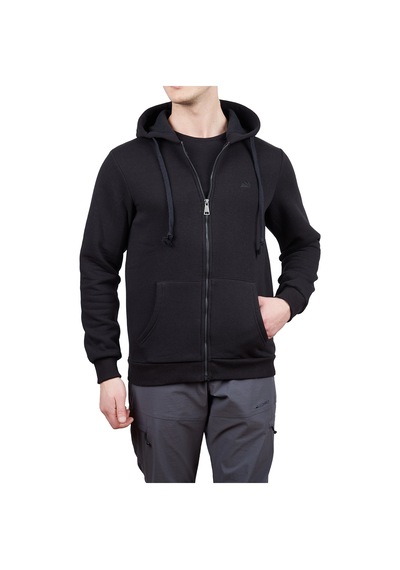 Alpinist Covert Tam Fermuarlı Erkek Sweatshirt Siyah