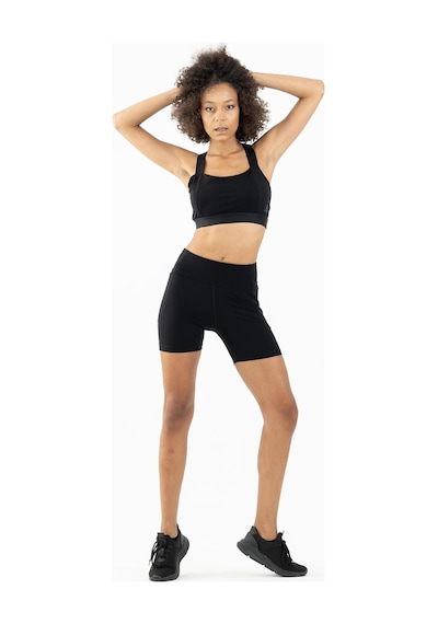 Maraton Active Slimfit Kadın Şort Fitness Siyah Şort 22268-siyah