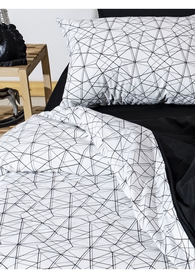 Caqqa Geometri Pamuk 2 Adet 50x70 Cm Yastık Kılıfı