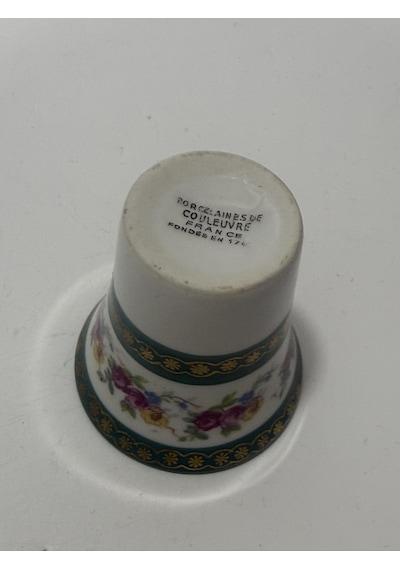 Couleuvre Limoges Çiçek Desenli Yeşil Mini Su Bardağı 5,5cm