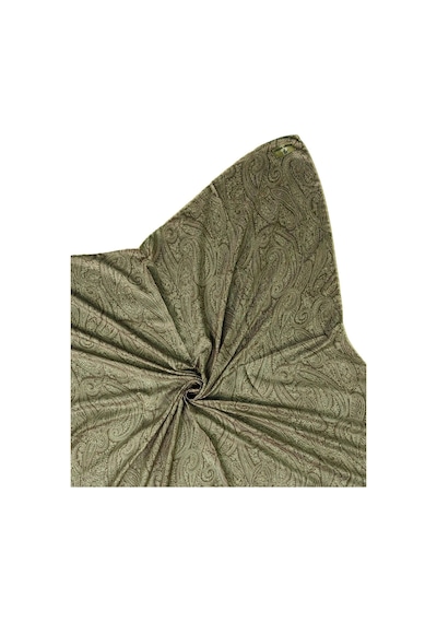 Mim Eşarp Prime Pamuk Etnik Desenli Eşarp 90x90 Cm Haki