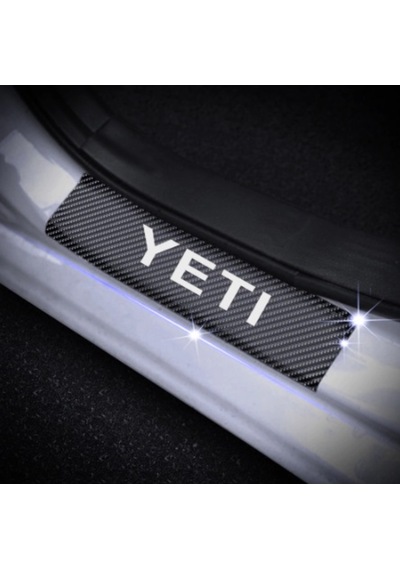 Skoda Yeti Carbon Fiber Kapı Eşiği Yazısı Sticker Boya Koruma