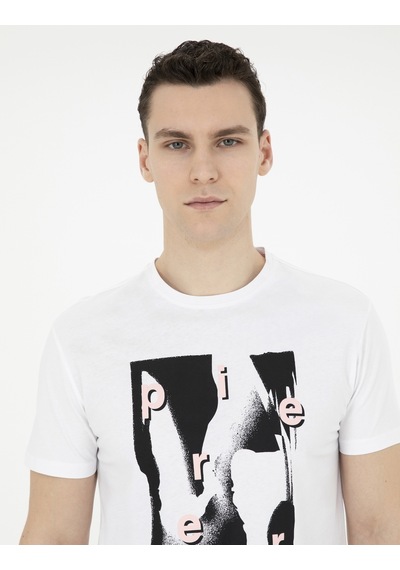 Pierre Cardin Erkek Beyaz Tişört 50282065-vr013 Beyaz